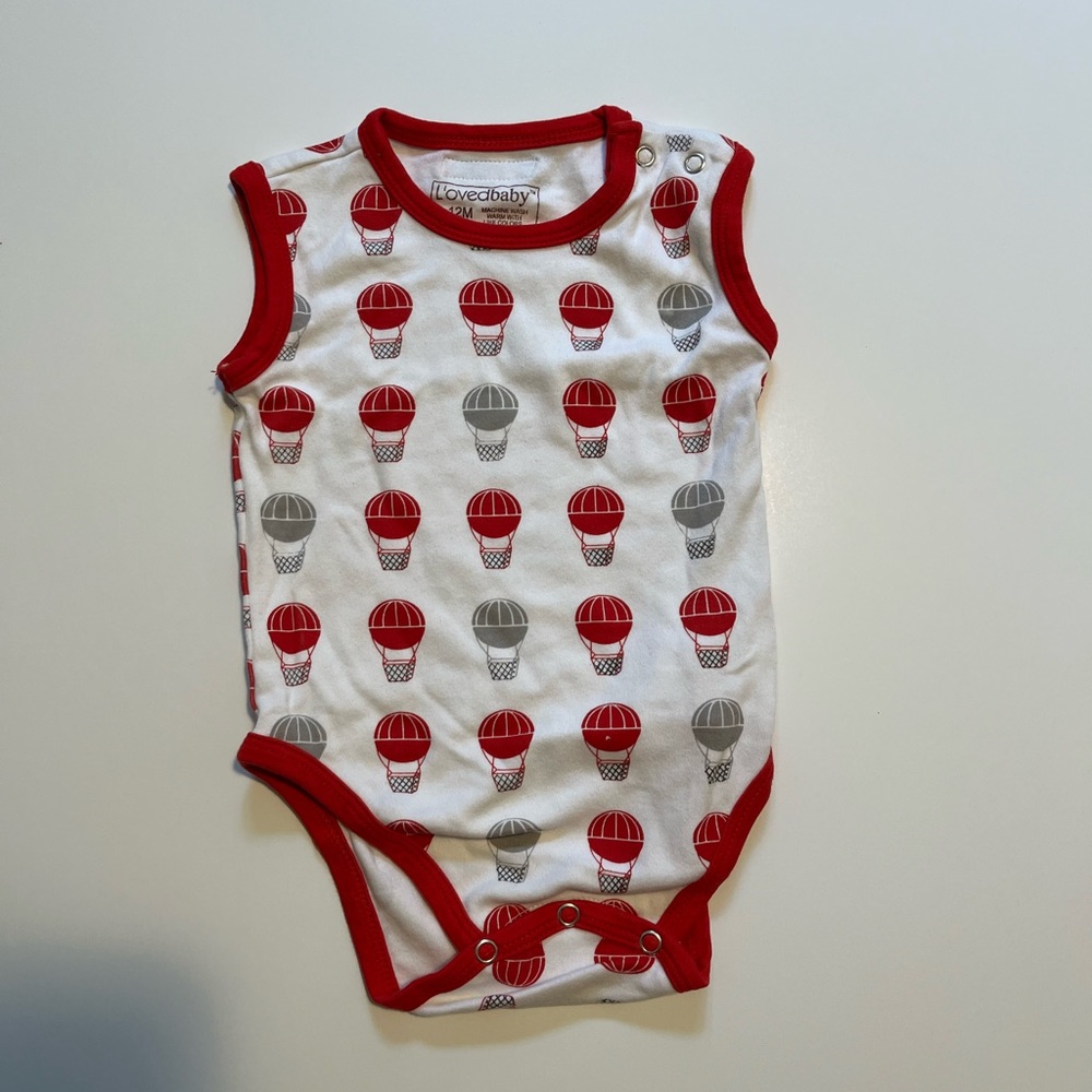 Loved Baby Sleeveless Onesie. 12months.
